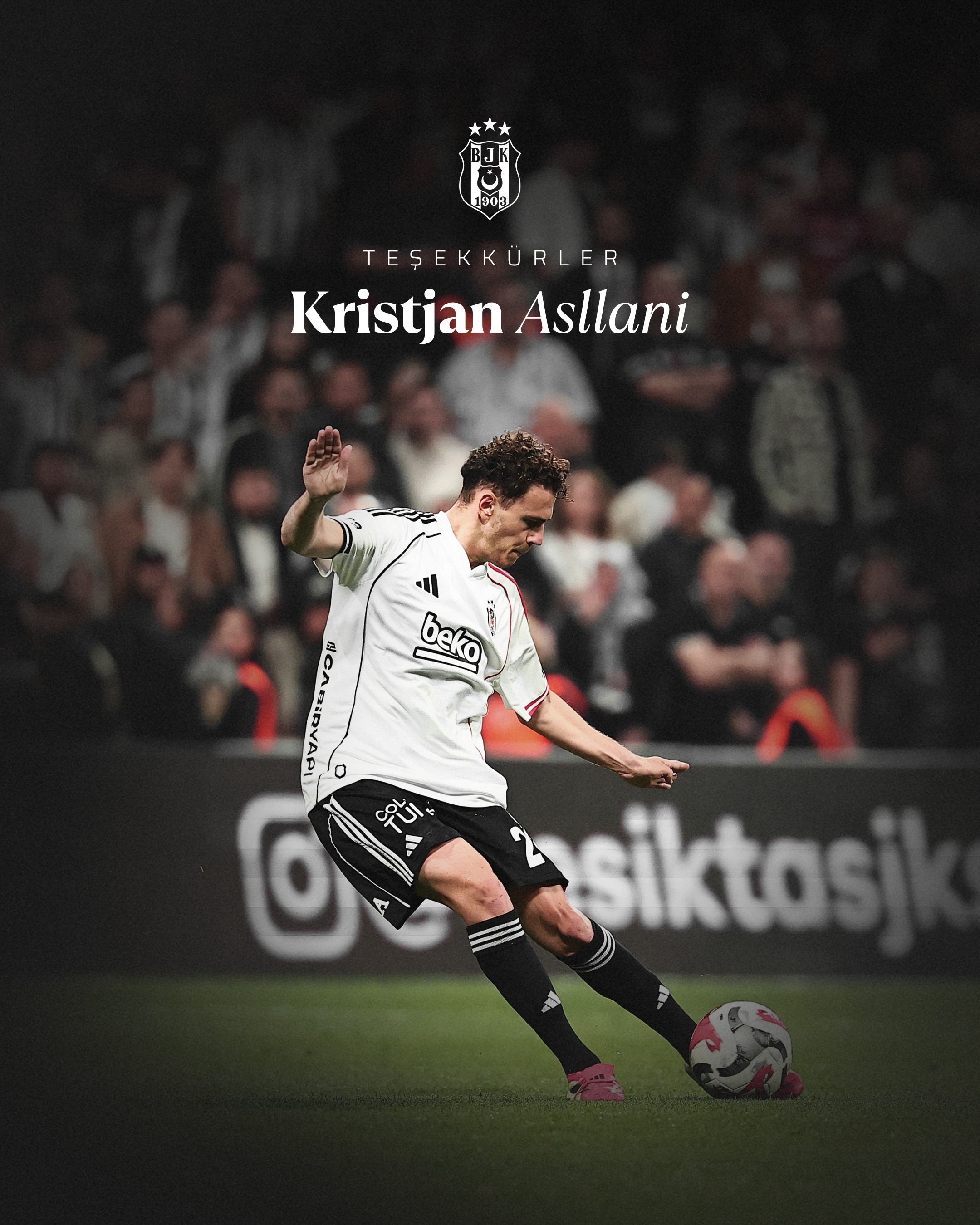 Beşiktaş, Kristjan Asllani'ye veda etti